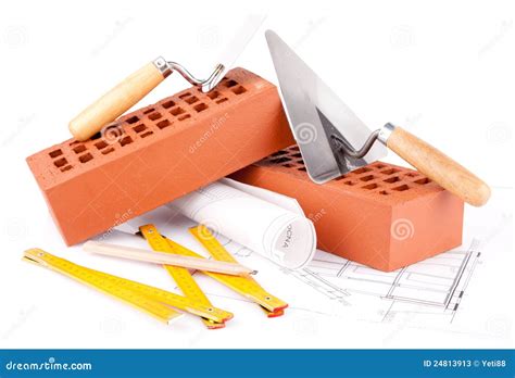 Brick And Mason Construction Tools Stock Photos - Image: 24813913