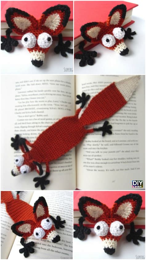 Crochet Amigurumi Fox Bookmark Pattern - DIY 4 EVER