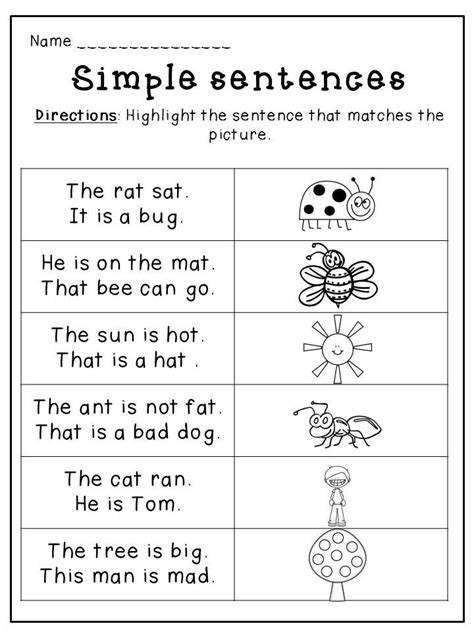 Use Of In A Sentence For Kindergarten