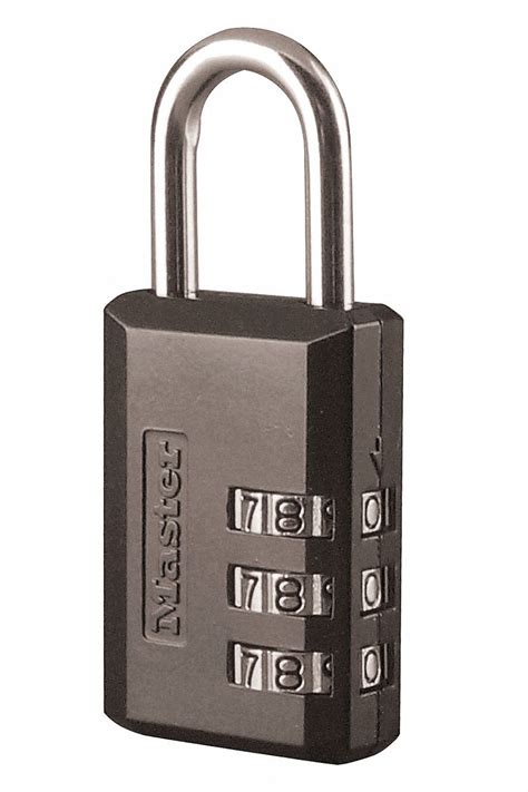 MASTER LOCK Luggage Padlocks, Resettable, Side Dial Location, Horizontal Shackle Clearance 3/8 ...