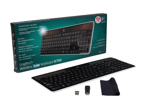 Logitech K750 Wireless Solar Keyboard for Windows, 2.4GHz Wireless with USB Unifying Receiver ...