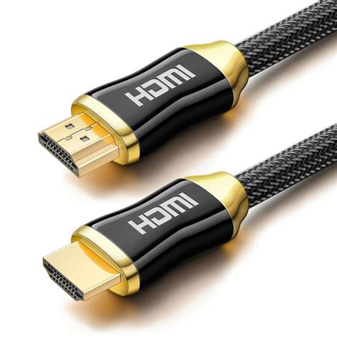 1m HDMI Cable Gold Plated V2.0 Nylon Braded High end (Metal Chrome)