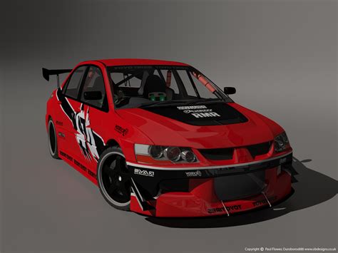 Mitsubishi Evo from Tokyo Drift - 3d artist Paul Flower - Hum3D