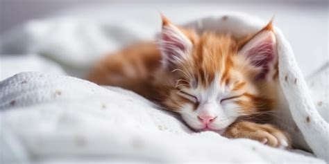 Hermosos y lindos gatitos recién nacidos cierran la cara de los gatitos dormidos ai generativa ...