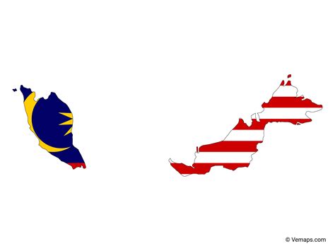 Malaysia Flag Map