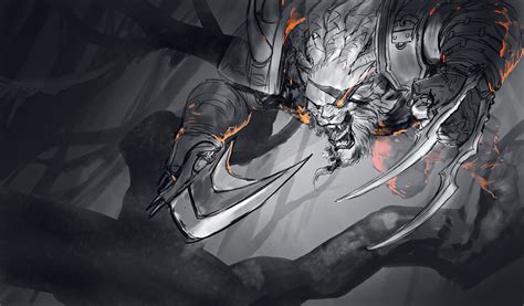 Rengar Splash Art Process League Of Legends Artwork - League Of Legends Splash Art Process ...