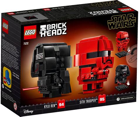 New Rise of Skywalker Kylo Ren & Sith Trooper Brick Headz Lego Set available!