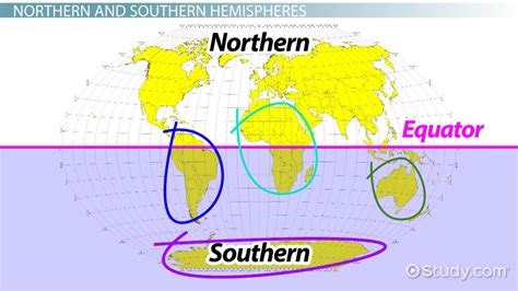 Hemispheres of the Earth | Overview, Map & Geography - Lesson | Study.com