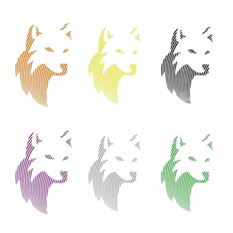 Premium Vector | Wolf line art vector icon