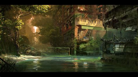 All sizes | Crysis 3 - River concept art | Flickr - Photo Sharing! | Apocalypse landscape, Post ...