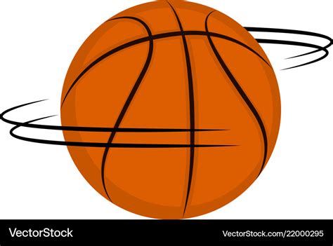 Isolated basketball ball spinning around Vector Image