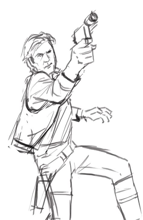 DaveDrawsComics: The Blog!: Han Solo sketch, pencils