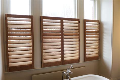 Oak Wood | Half Height Shutters | TNESC | Interior wood shutters, Interior shutters, Cafe shutters