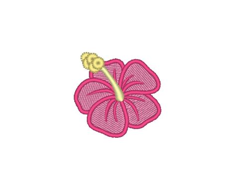 Mini Fill stitch Hibiscus flower - Hawaii summer flower embroidery designs - hibiscus flowers ...