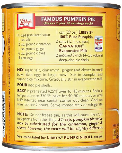 libby's pumpkin pie mix directions