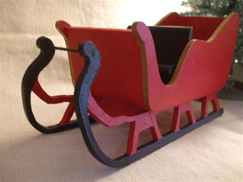 Christmas Sleigh Wood Handmade free US shipping