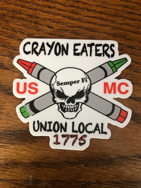 USMC stickers crayon eaters | Etsy