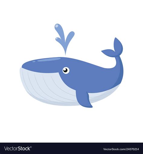 Cute whale icon Royalty Free Vector Image - VectorStock