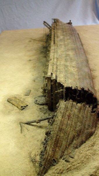 Britannic wreck model Hms Hood, Three Sisters, Shipwreck, Titanic, Cruise, Liner, Ships, Ocean, Wood