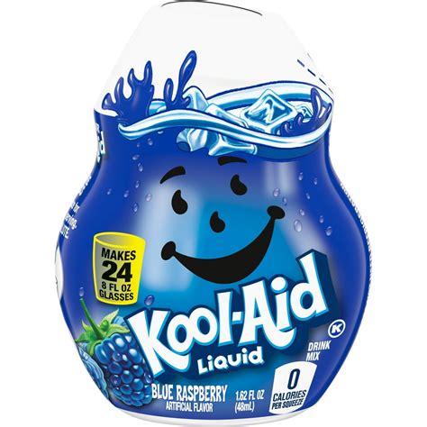 Kool-Aid Liquid Blue Raspberry Artificially Flavored Soft Drink Mix, 1.62 fl oz Bottle - Walmart ...