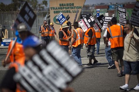 Five-day trucker strike at Los Angeles and Long Beach ports ends - Los Angeles Times