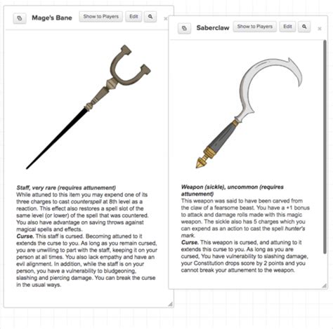 Cursed Magic Items | Roll20 Marketplace: Digital goods for online tabletop gaming