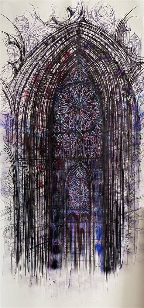 Gothic Cathedral. Painting by Maria Susarenko | Saatchi Art