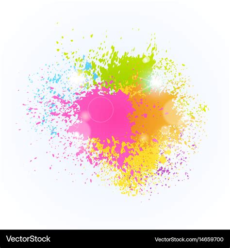 Paint splash color festival happy holi india Vector Image