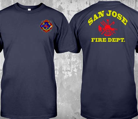 New Fire Department San Jose California US Unites States Firefighter Fighter Rescue Tshirt T ...