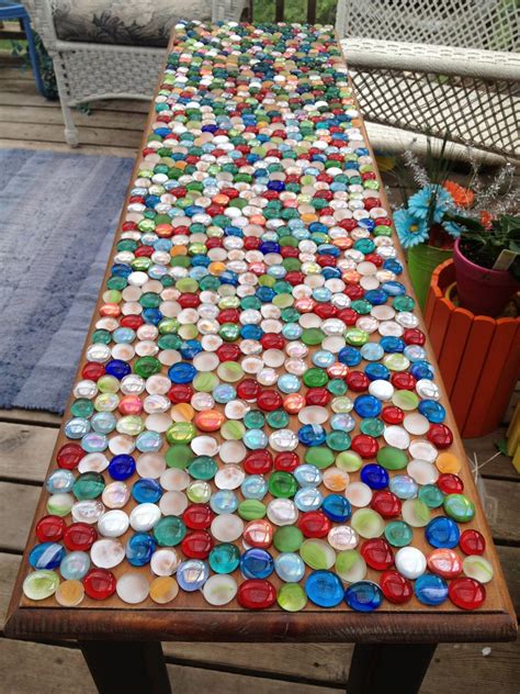 Junk Mail Gems: DIY Marble Mosaic Table Top