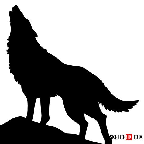 Howling Wolf Silhouette