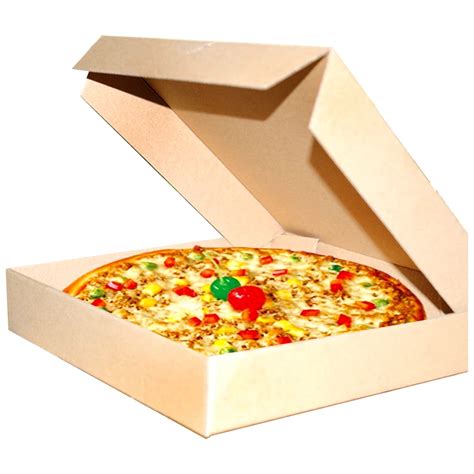 5 Pcs Kraft Paper Pizza Box 9 Inch Pizza with Take Away Box Fast Food ...