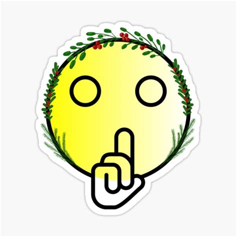 "Shushing Face Emoji" Sticker for Sale by Ora24 | Redbubble