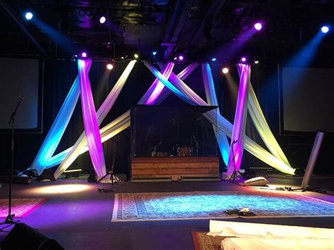 Rolled Fabric - Church Stage Design Ideas - Scenic sets and stage design ideas from churches ...