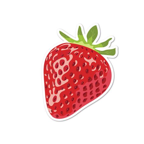 Strawberry Sticker Fruit Vinyl Stickers Waterproof Sticker - Etsy