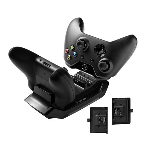 Insten Dual Slot Xbox One Controller Charger Charging Station Dock with 2-Pack Rechargeable ...