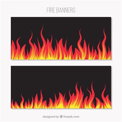 Free Vector | Flat design fire banner