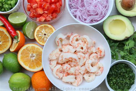 Ceviche de camarón y aguacate {con naranja agria} – Recetas de Laylita