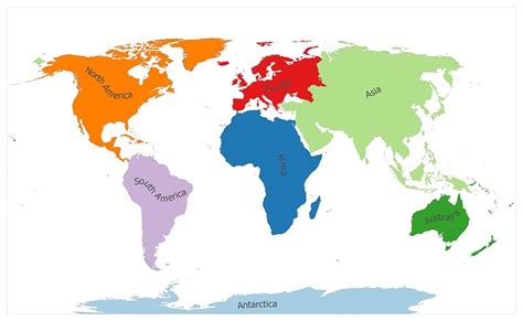 World History Map Continents