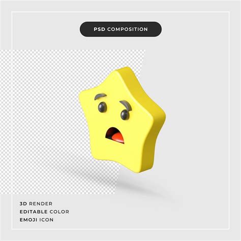 Premium PSD | Isolated 3d star emoji icon