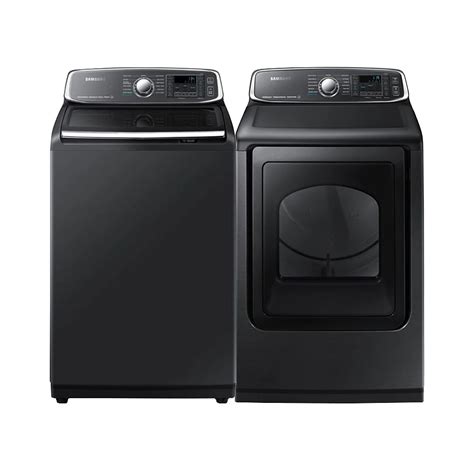 Samsung Top Load Washer and Electric Dryer Set in Black Stainless Steel | The Home Depot Canada