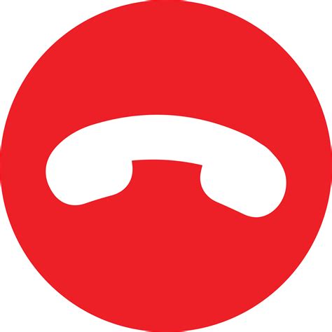 red decline call icon . decline phone call button. handset icon ...