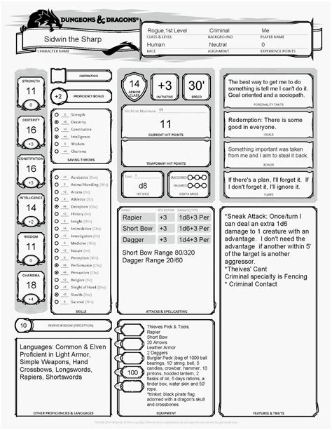 Download 1St Edition Dungeons And Dragons Character Sheets free - filecloudplanet