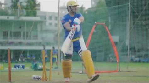 MS Dhoni unleashes his helicopter shot in nets as CSK gear up for IPL 2021 final against KKR ...