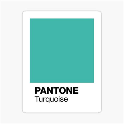 "Pantone Turquoise - Color of the year 2010" Sticker by Chloé Fortin ...