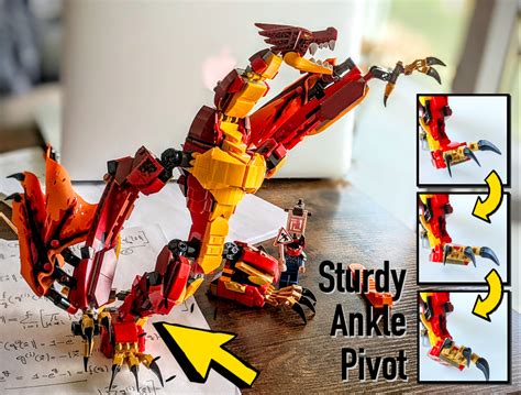 LEGO MOC QUICK FIX | Fire Dragon (ankle pivot joints) | LEGO® Ninjago® 71753 by Brick Daimyo ...