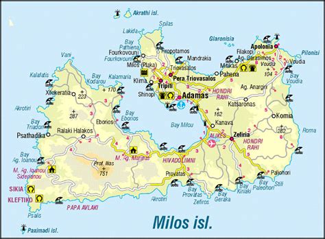 Map of Milos