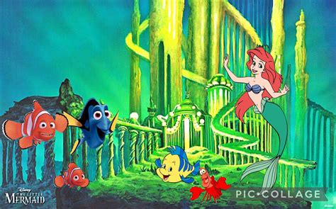 Ariel and her friends meet Nemo Dory and Marlin by Christhemerfolkguy on DeviantArt