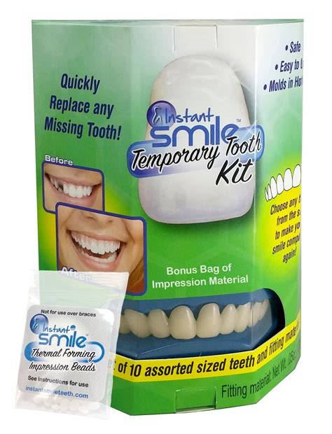 Instant Smile Temporary Tooth Kit Natural Veneer Replace Missing Teeth Cover 692621652425 | eBay