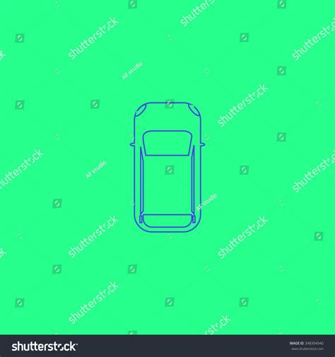 Top View Car Simple Outline Vector Stock Vector (Royalty Free) 348394940 | Shutterstock